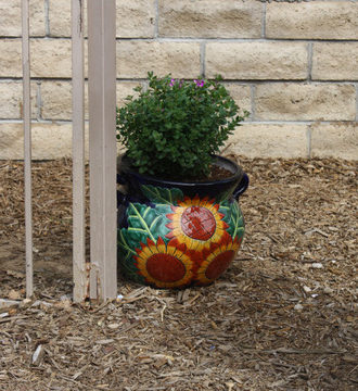 sunflower ceramic talavera mexican pot